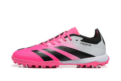 Men's Adidas Predator 24 Elite TF Football Shoes - Pink/Black/White