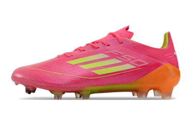 Men's Adidas F50 Elite FG Football Boots - Pink/Yellow/Orange