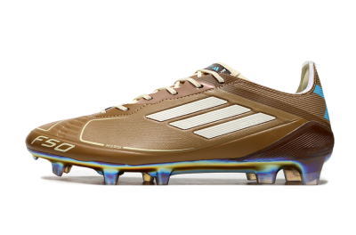 Men's Adidas F50 Elite FG Football Boots - Brown/White/Blue