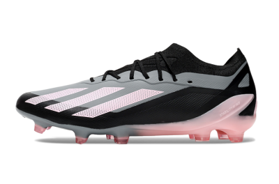 Men's Adidas X Crazyfast.1 FG Football Boots - Grey/Black/Pink
