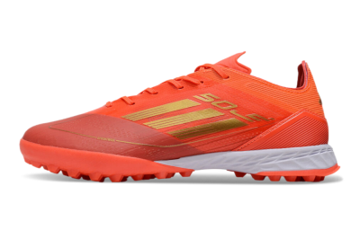 Men's Adidas F50 Elite TF Football Shoes - Red/Gold/White