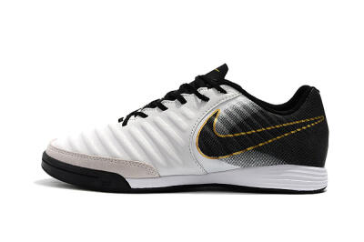 Men's Nike Tiempo Ligera 4 IC Football Shoes - White/Black/Gold