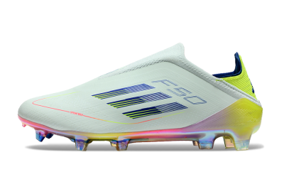 Unisex Adidas F50 Elite Laceless FG Football Boots - Jade/Blue/Yellow