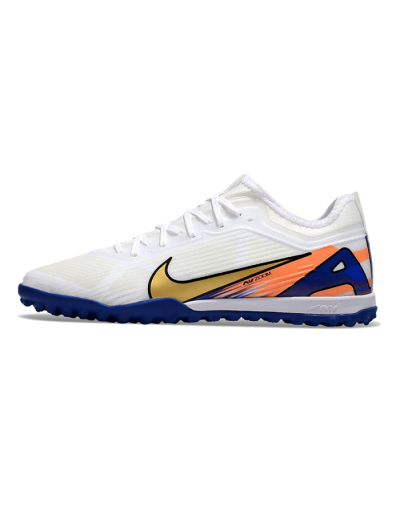 Unisex Nike Air Zoom Mercurial Vapor 16 Elite TF Football Shoes - White/Gold/Orange/Blue