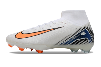 Unisex Nike Air Zoom Mercurial Superfly 10 Elite FG Football Boots - White/Orange/Blue