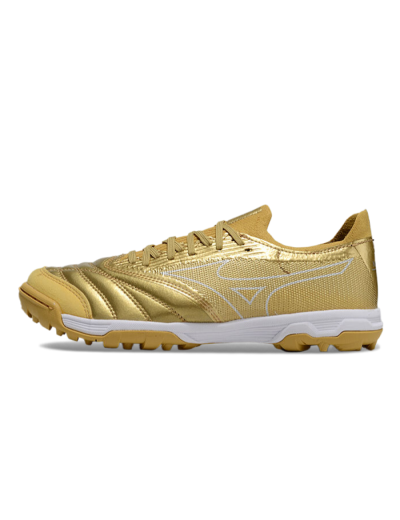 Men's Mizuno Morelia Neo Sala TF Football Shoes - Gold/White