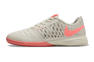 Men's Nike Lunar Gato 2 IC Football Shoes - Beige/Pink