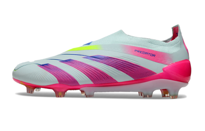 Men's Adidas Predator Elite 24 Laceless FG Football Boots - Jade/Blue/Pink
