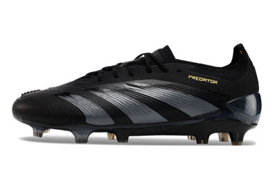 Men's Adidas Predator Elite 24 FG Football Boots - Black/Silver/Yellow