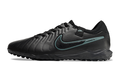 Men's Nike Tiempo Legend 10 Pro TF Football Shoes - Black/Jade