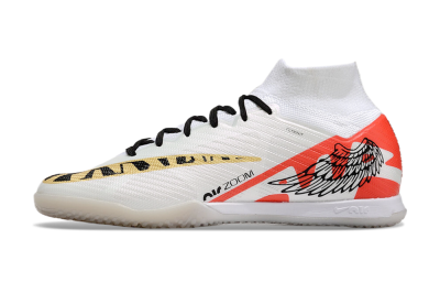 Men's Nike Air Zoom Mercurial Superfly 9 Elite IC Football Shoes - White/Gold/Red