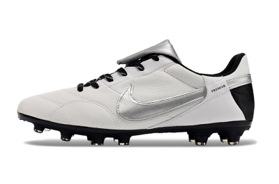 Men's Nike The Premier 3 FG Football Boots - Beige/Silver/Black