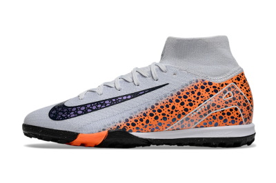 Unisex Nike Air Zoom Mercurial Superfly 10 Elite TF Football Shoes - White/Black/Orange