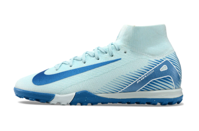 Unisex Nike Air Zoom Mercurial Superfly 10 Elite TF Football Shoes - Jade/Beige/Blue