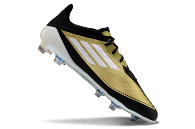 Men's Adidas F50 Adizero Messi FG Football Boots - Gold/White/Black