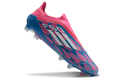 Men's Adidas F50 Elite Laceless FG Football Boots - Blue/Pink/White