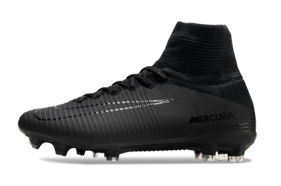 Men's Nike Zoom Mercurial Superfly 5 Elite FG Football Boots - Black/Black