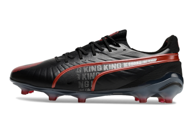 Men's Puma King Ultimate Launch Edition FG Football Boots - Black/Red