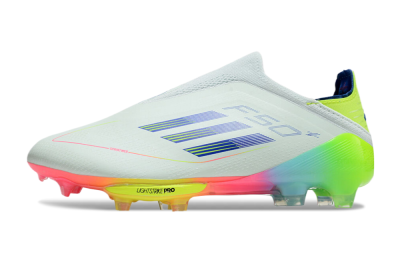 Unisex Adidas F50+ Lightstrike Pro Laceless FG Football Boots - Jade/Rainbow