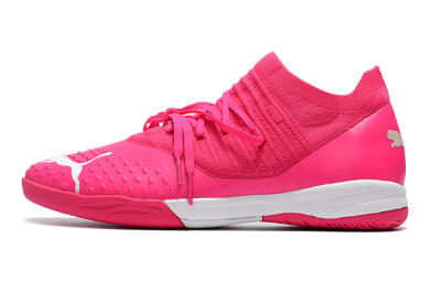 Men's Puma Future Z 1.3 Teazer IC Football Shoes - Pink/White