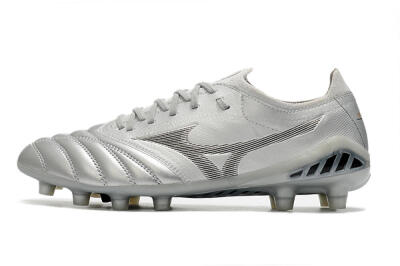 Men's Mizuno Morelia Neo 3 FG Football Boots - Silver/Black