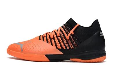 Men's Puma Future Z 1.3 Teazer IC Football Shoes - Orange/Black/Silver