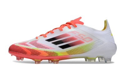 Men's Adidas F50 Elite FG Football Boots - White/Red/Yellow