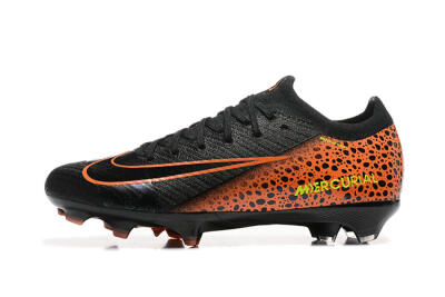 Unisex Nike Air Zoom Mercurial Vapor 16 Elite FG Football Boots - Black/Orange/Yellow