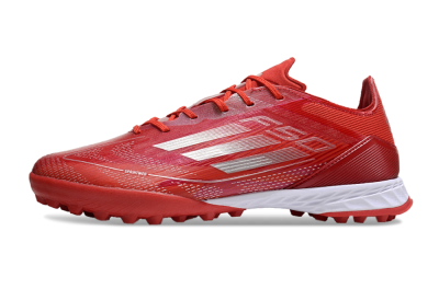 Men's Adidas F50 Pro TF Football Shoes - Red/Silver/White
