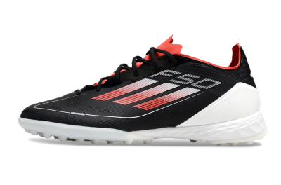 Men's Adidas F50 Pro TF Football Shoes - Black/Red/White