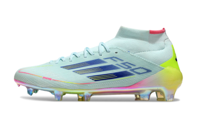Men's Adidas F50 Elite Mid FG Football Boots - Jade/Yellow/Pink/Gold