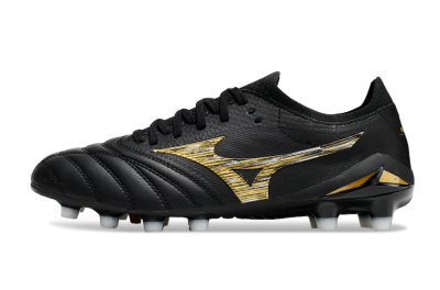 Men's Mizuno Morelia Neo 4 FG Football Boots - Black/Gold/White