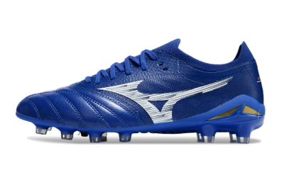 Men's Mizuno Morelia Neo 4 FG Football Boots - Blue/White/Gold