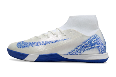 Men's Nike Air Zoom Mercurial Superfly 10 Elite IC Football Shoes - Beige/White/Blue