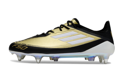 Men's Adidas F50 Elite SG Football Boots - Gold/Black/White