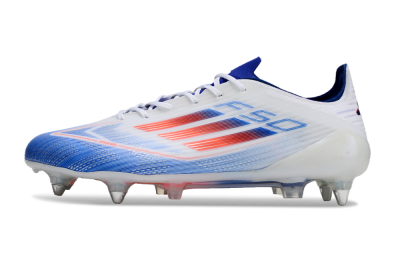 Men's Adidas F50 Elite SG Football Boots - White/Blue/Red