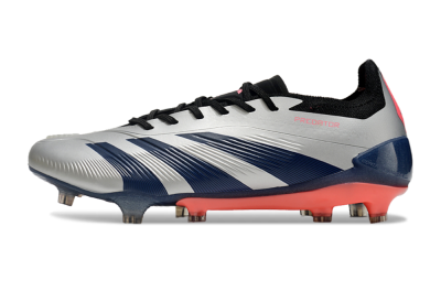 Men's Adidas Predator 24 Elite FG Football Boots - Silver/Blue/Red
