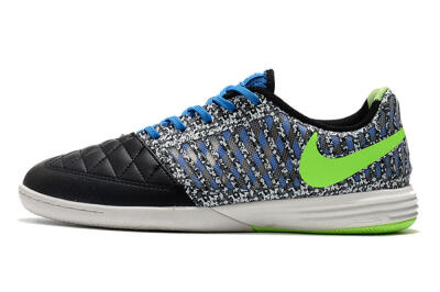Men's Nike Lunar Gato 2 IC Football Shoes - Black/Blue/Yellow