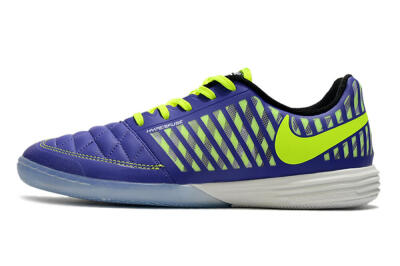 Men's Nike Lunar Gato 2 IC Football Shoes - Blue/Yellow/White