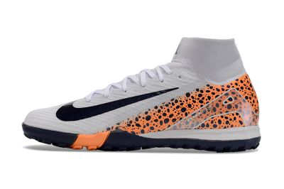 Unisex Nike Mercurial Superfly 10 Elite TF Football Boots - White/Black/Orange