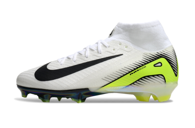 Unisex Nike Air Zoom Mercurial Superfly 10 Elite FG Football Boots - White/Black/Yellow/Gold