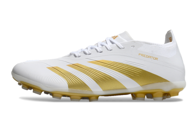 Unisex Adidas Predator Elite 24 MG Football Boots - White/Gold