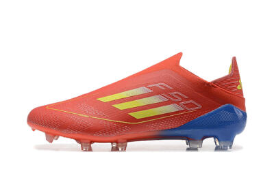 Men's Adidas F50 Elite Laceless FG Football Boots - Red/Yellow/Blue