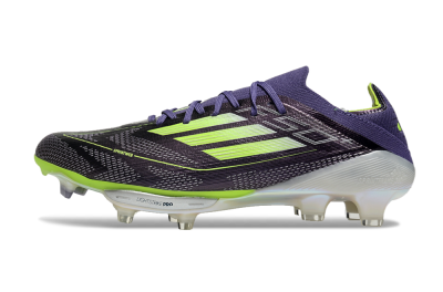 Unisex Adidas F50+ Lightstrike Elite FG Football Boots - Purple/Yellow/Silver