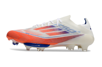Men's Adidas F50+ Lightstrike Pro FG Football Boots - White/Red/Blue