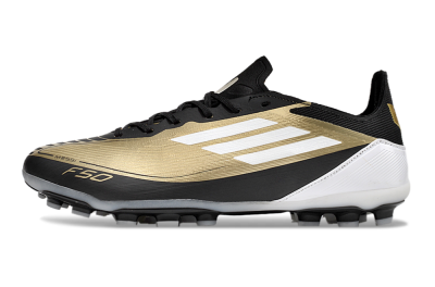 Unisex Adidas F50 Elite Messi MG Football Boots - Gold/Black/White