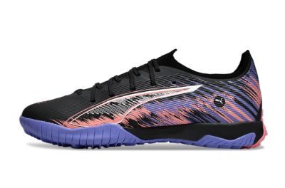 Men's Puma Ultra Ultimate TF Football Shoes - Black/White/Purple/Pink