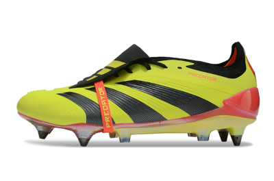 Men's Adidas Predator Elite Foldover Tongue SG Football Boots - Yellow/Black/Red