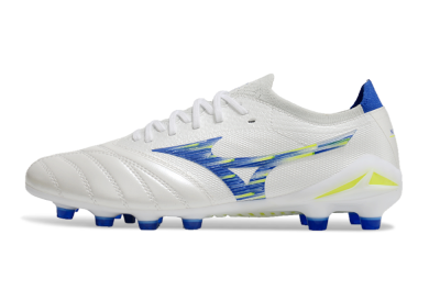 Men's Mizuno Morelia Neo 4 FG Football Boots - White/Blue/Yellow