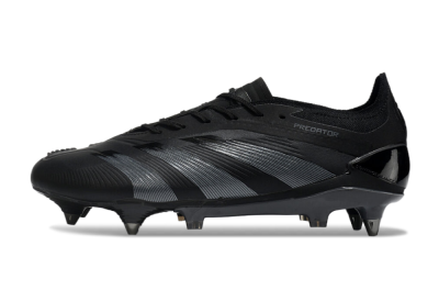 Men's Adidas Predator 24 Elite SG Football Boots - Black/Silver